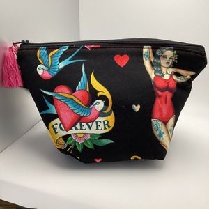 Handmade makeup bag 9in wide x 7.50 high